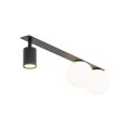 Lampa sufitowa podłużna VOX czarna podtynkowa szklane klosze 10928 TK Lighting