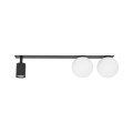 Lampa sufitowa podłużna VOX czarna podtynkowa szklane klosze 10928 TK Lighting